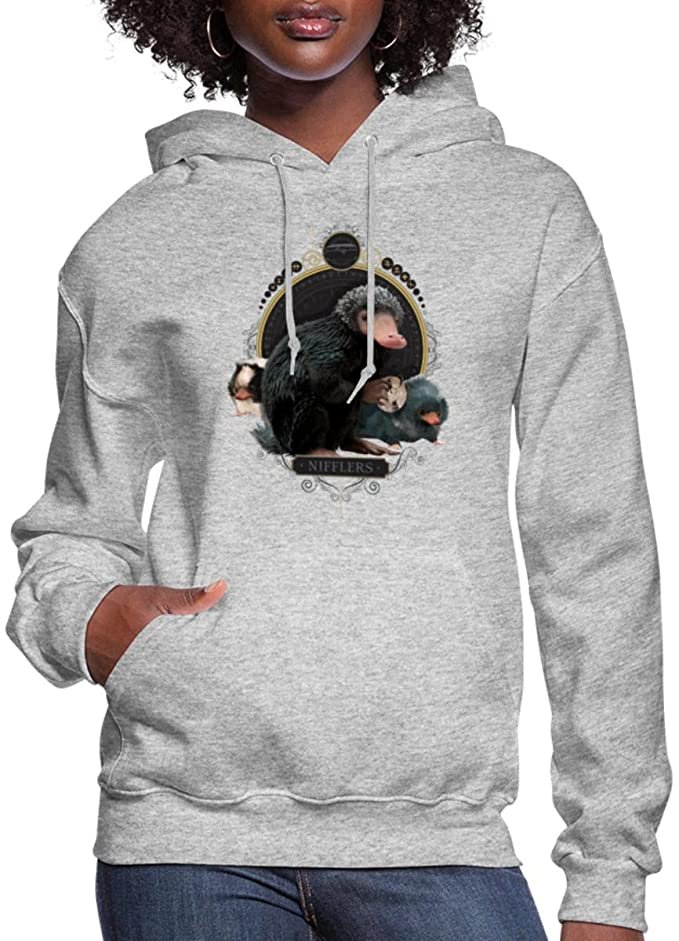Felpa Con Cappa Fantastic Beasts 2 "Creature Pile Up" | Nera, Uomo | Taglie SM-5XL | Nuova Senza Etichette